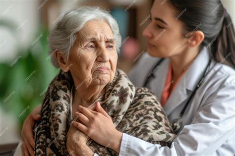 Médico visitando a un paciente de edad avanzada en su hogar en Ovalle