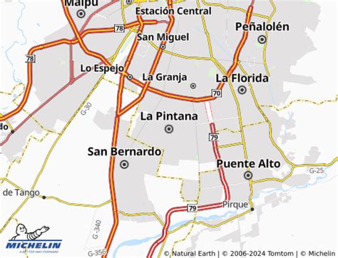 Mapa de las erradicaciones en Santiago y ubicación de La Pintana