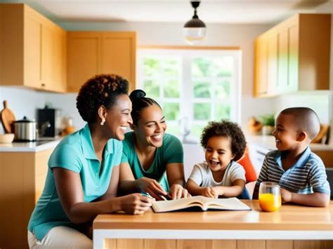 Foto de una familia interactuando positivamente con un adolescente