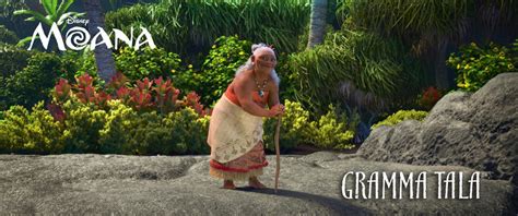 Diseño de personaje de Abuela Tala con Vaiana