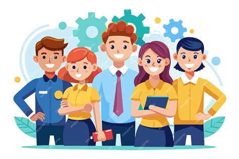 Ilustración de un equipo multidisciplinario de profesionales trabajando en apoyo a niños y adolescentes.