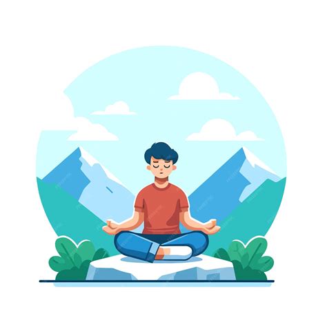 Ilustración de una persona meditando o realizando una actividad de relajación