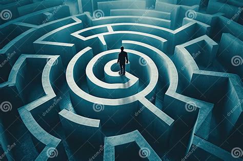 Ilustración abstracta del miedo como un laberinto o barrera