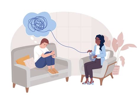 Ilustración de una persona en sesión de terapia expresando sus emociones