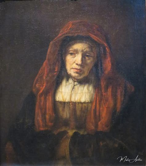 Boceto de Rembrandt, Retrato de Anciana, claroscuro