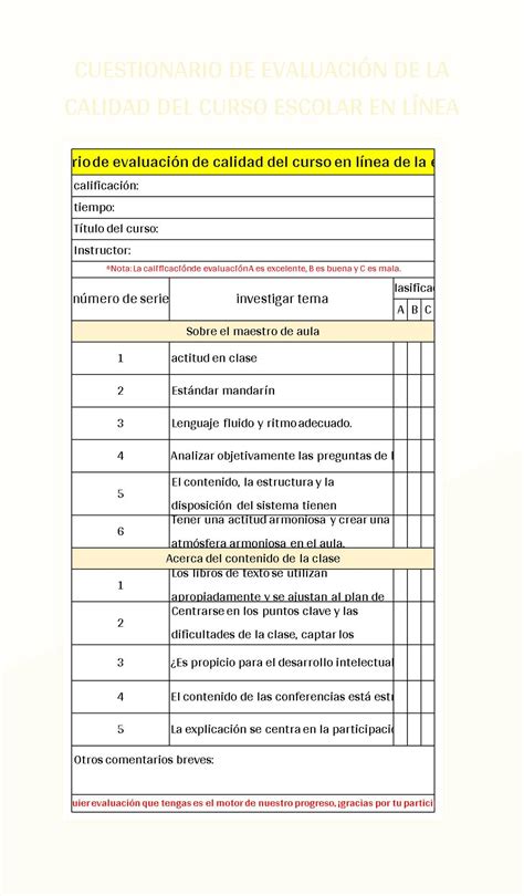 Ilustración de un cuestionario de evaluación con figuras de cuidadores y niños