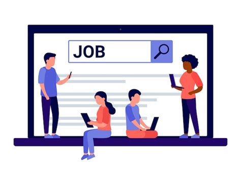 Persona utilizando una computadora para buscar empleo en línea