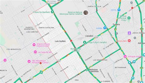 Mapa de la zona de Luis Guillón, Argentina