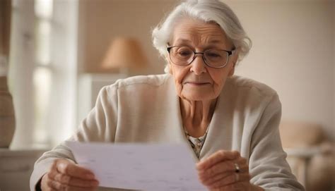 Anciana leyendo una carta o pensando con nostalgia