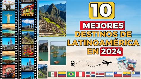 Mapa de destinos turísticos en Latinoamérica
