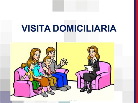 Ilustración de un trabajador social realizando una entrevista domiciliaria