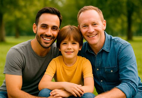 Foto temática: Familia homoparental chilena con sus hijos en un parque