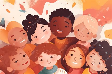 Ilustración: Diversidad de niños esperando adopción
