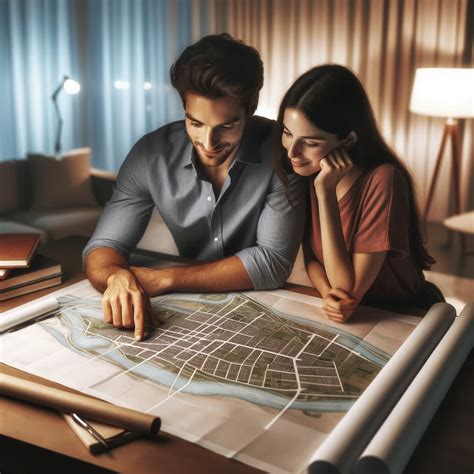Pareja de recién casados construyendo su vida juntos
