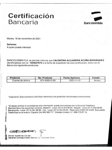 Ejemplo de un Certificado de Saldo de una AFP