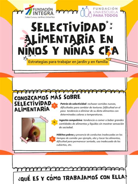 infografía sobre selectividad alimentaria en niños