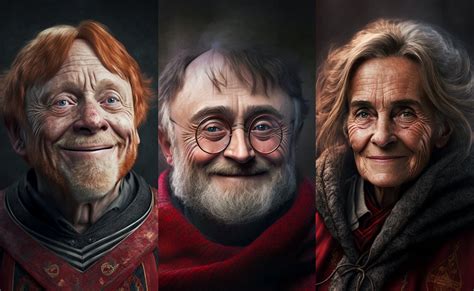 Harry Potter anciano según la inteligencia artificial