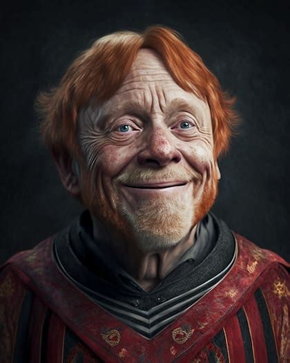 Ron Weasley anciano según la inteligencia artificial