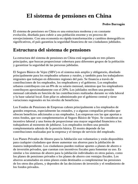 Infografía: Estructura del sistema de pensiones en China
