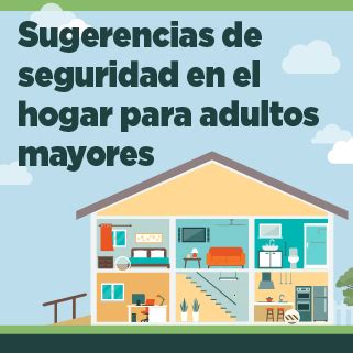 Ilustración de un hogar seguro para adultos mayores