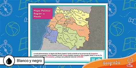 Mapa de la Región del Maule con la ubicación de los 25 municipios participantes