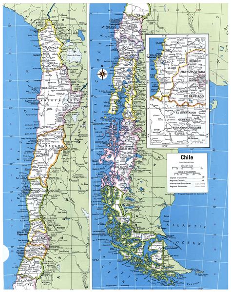 Mapa de Chile con las ciudades mencionadas donde CEMA CHILE recibió propiedades