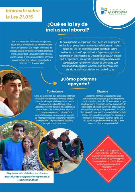Esquema visual o infografía de la Ley de Inclusión Laboral y sus mecanismos de cumplimiento