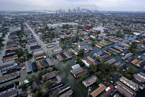 Fotografía aérea de la devastación en Nueva Orleans tras el huracán Katrina