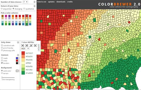 Comparación de rampas de color para mapas, mostrando opciones seguras para daltónicos