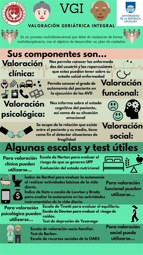 Infografía sobre la valoración geriátrica integral