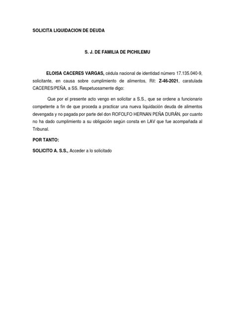 Infografía: pasos para solicitar la liquidación de deuda en la Oficina Judicial Virtual.