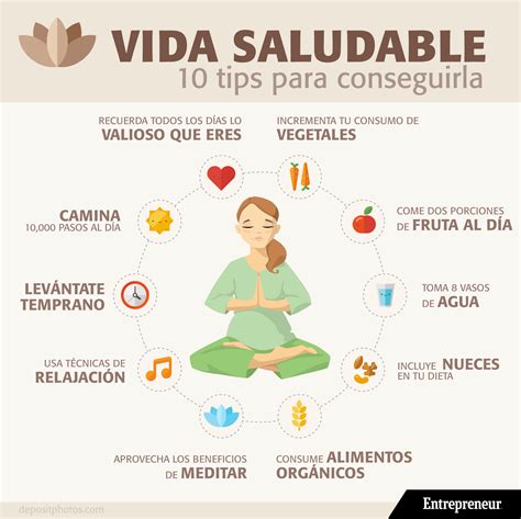 Infografía sobre consejos para una vida saludable