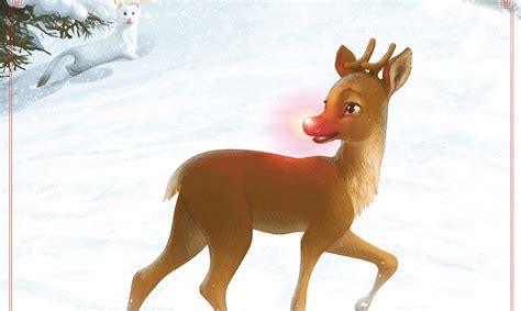 Rudolph el reno con su nariz brillante