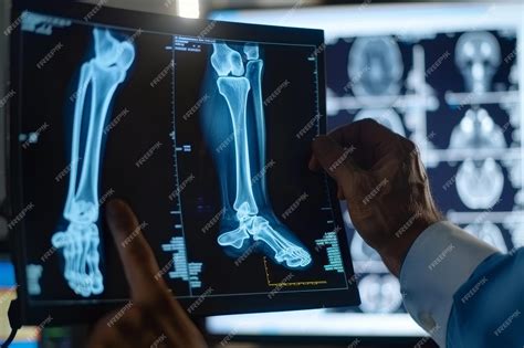 Ejemplo de radiografía ósea en blanco y negro