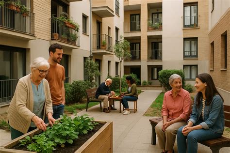 Foto: Complejo de vivienda intergeneracional (ExtraCare Housing)