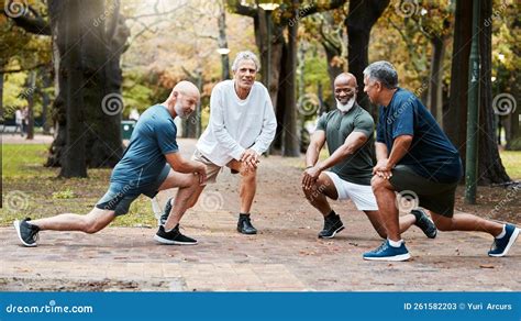 Foto temática de un grupo de adultos mayores activos y sonrientes al aire libre