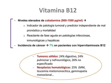 Infografía mostrando las principales causas de hipervitaminosis B12