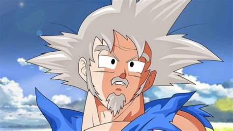 Arte conceptual de Goku anciano por Akira Toriyama