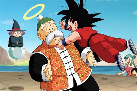 Abuelo Gohan junto a un Goku bebé