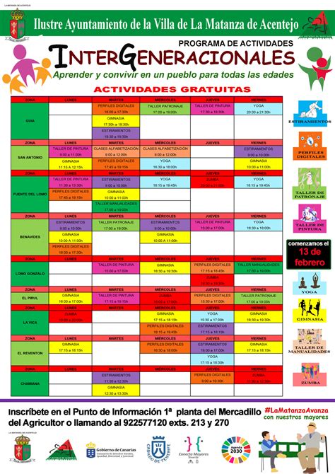 Infografía con recomendaciones para organizar talleres intergeneracionales