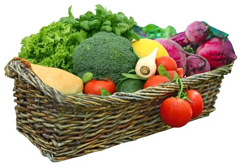 Canasta de alimentos saludables y variados