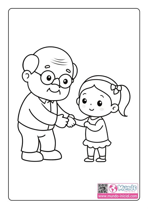 Niña y abuelo sonriendo y practicando pasos de tap dance en un salón.