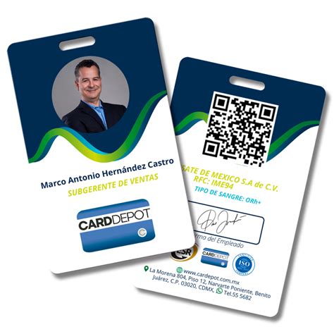 Diseño de ejemplo de una tarjeta de identificación genérica