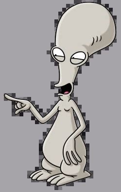 Ilustración de Roger el extraterrestre y Steve planeando algo juntos.