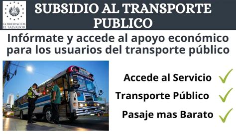 Infografía sobre los requisitos para subsidio de transporte público