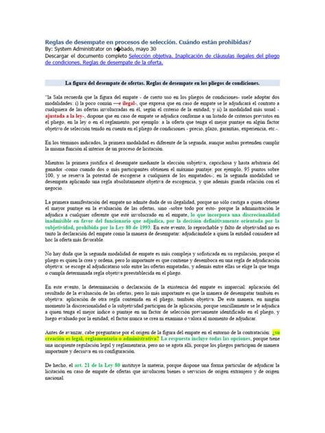 Infografía sobre los criterios de desempate en licitaciones públicas