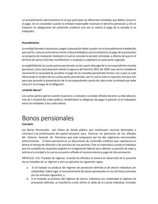 Esquema de cómo funcionan los beneficios pensionales y su relación con la pensión base