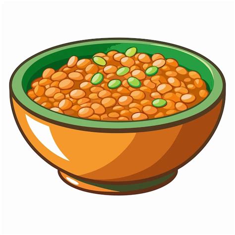 ilustracion de un plato de lentejas con diferentes vitaminas y minerales señalados