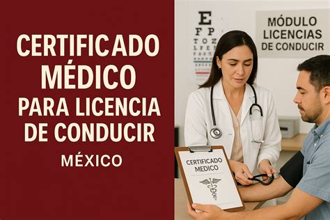 Infografía: chequeo médico para licencia de conducir, destacando vista y enfermedades crónicas