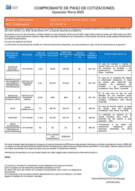 Tabla con los plazos de declaración y pago de cotizaciones previsionales según el medio de pago